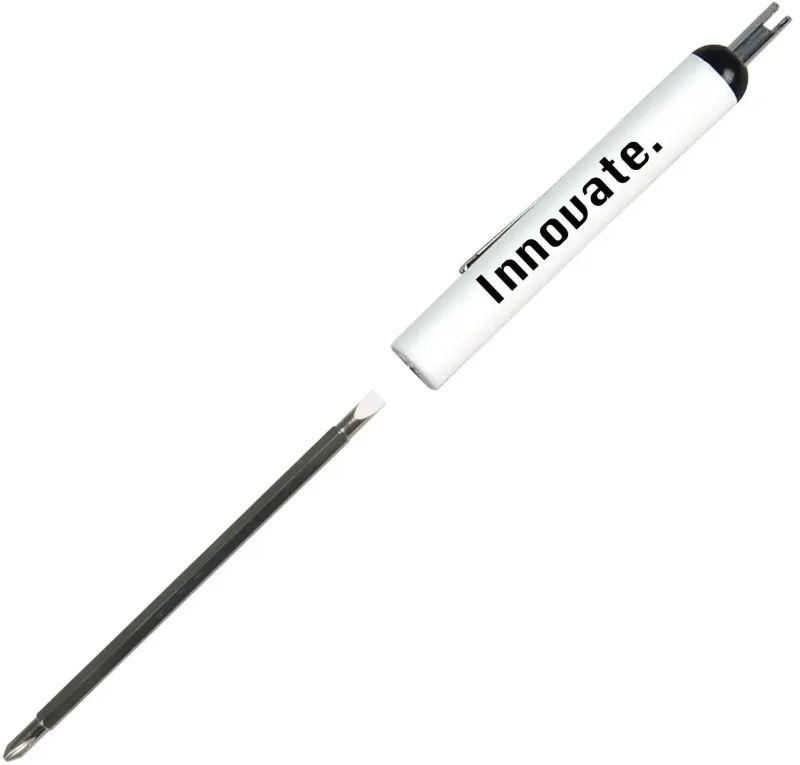 Custom Pocket Screwdriver - Reversible #3-4 Flat Tip #0 Phillips Blade w/Valve Stem Top — view 12