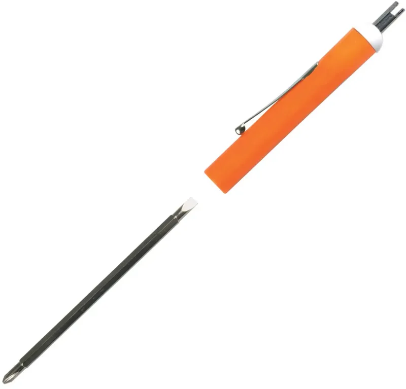 Custom Pocket Screwdriver - Reversible #3-4 Flat Tip #0 Phillips Blade w/Valve Stem Top — view 15