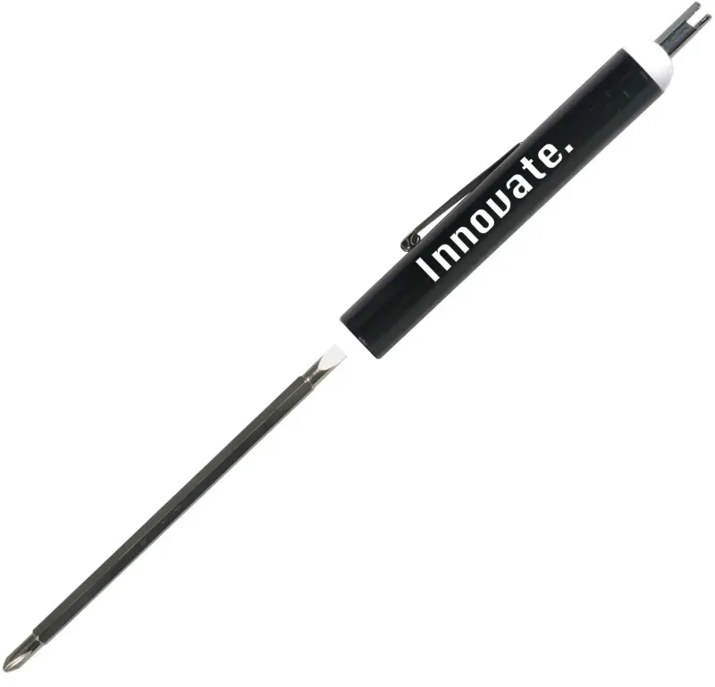 Custom Pocket Screwdriver - Reversible #3-4 Flat Tip #0 Phillips Blade w/Valve Stem Top — view 6