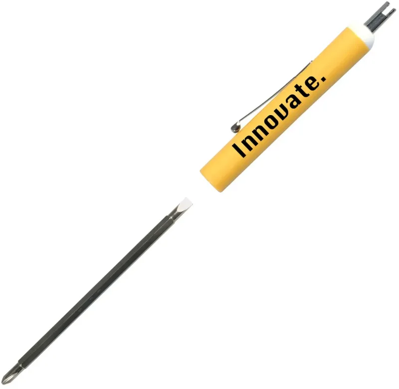 Custom Pocket Screwdriver - Reversible #3-4 Flat Tip #0 Phillips Blade w/Valve Stem Top — view 7
