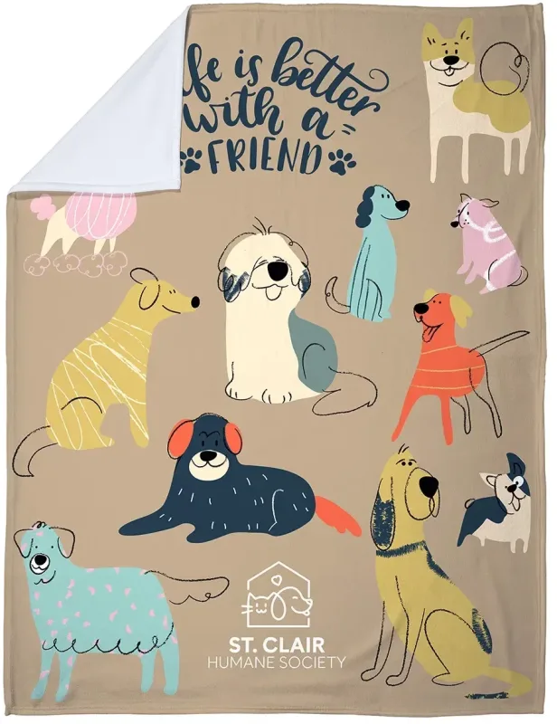 Custom Polar Fleece Blanket - 50" x 60" - Full Color — view 3