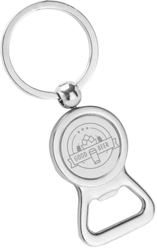 Personalized Chrome Bottle Opener Keychain — view 2
