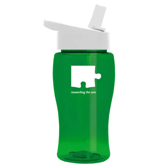 Poly+ Jr. Transparent Bottle with Flip-Straw Lid (18 oz.) — view 3