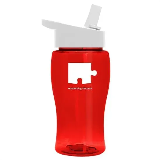 Poly+ Jr. Transparent Bottle with Flip-Straw Lid (18 oz.) — view 9