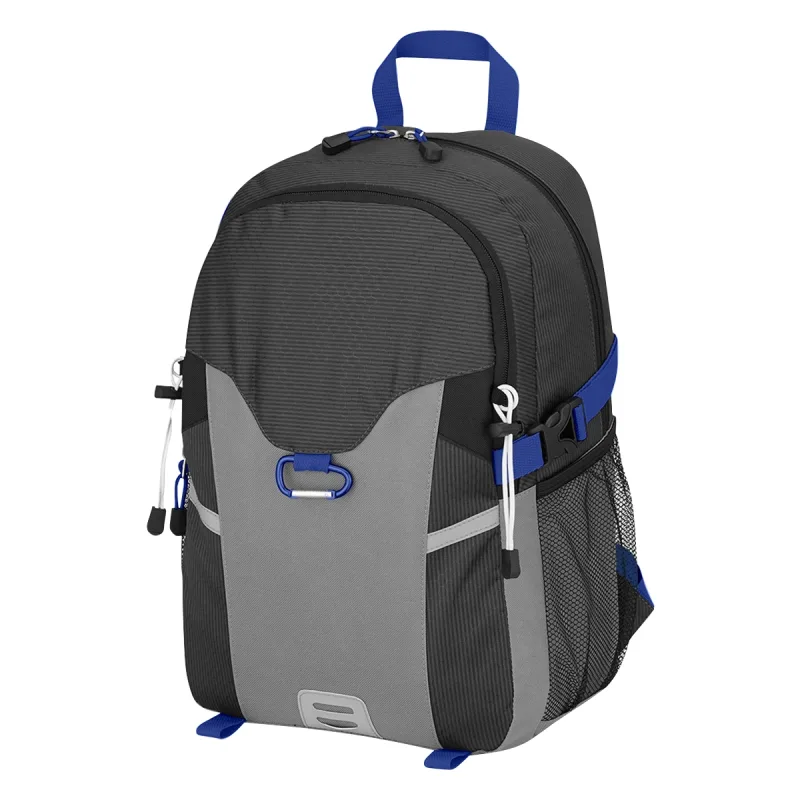 Polyester Backpack w/ 2 Mesh Pockets for Hiking, Running, Travelling, Carabiner Hook — view 6