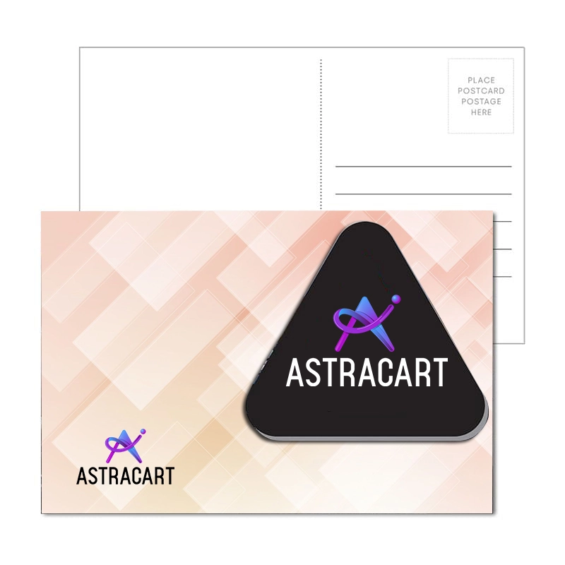 Post Card with Full Color Triangle Coaster