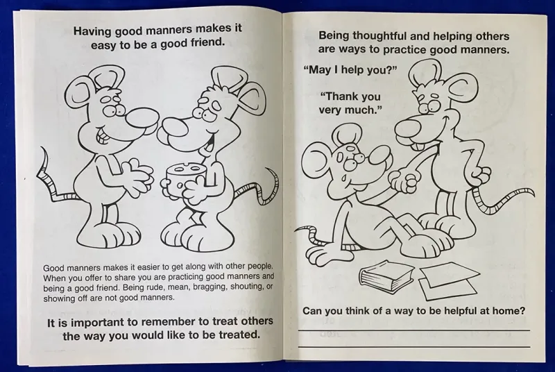 Practice Good Manners Coloring Book β view 1