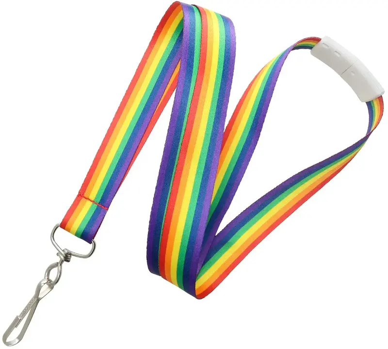 Custom Rainbow Lanyards - 3/4" (Pack of 100)