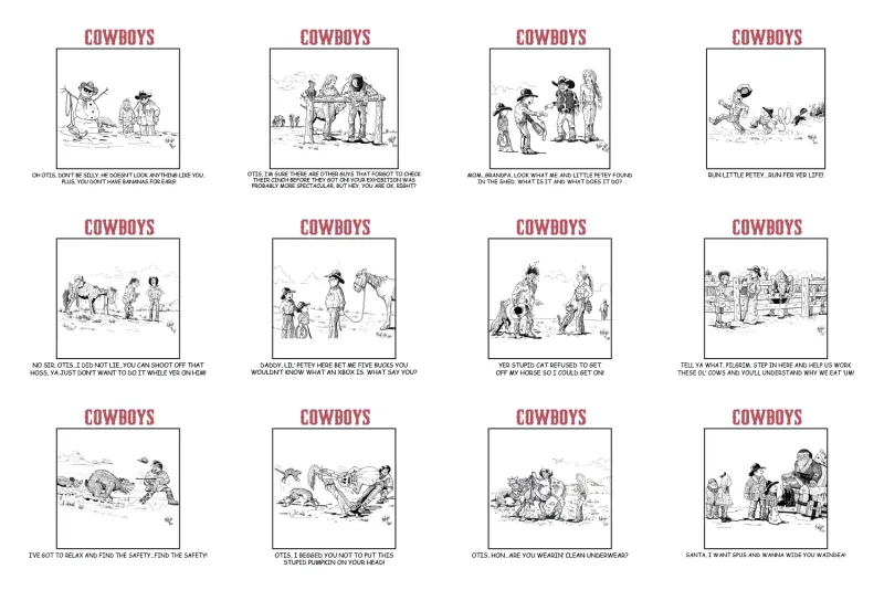 Press-N-Stick™ Header Cowboy Calendar (12-Month) — view 2