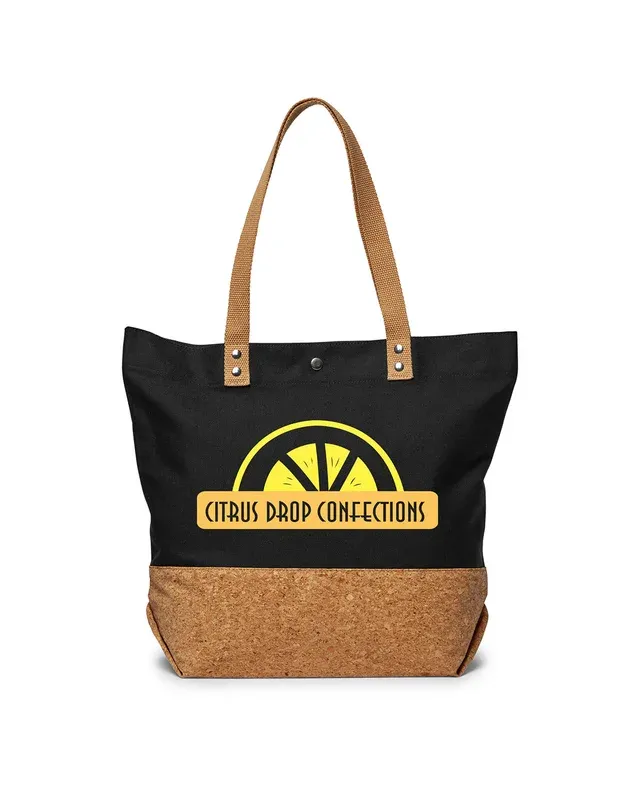 Prime Line 12oz. Canvas & Cork Shopper Tote Bag