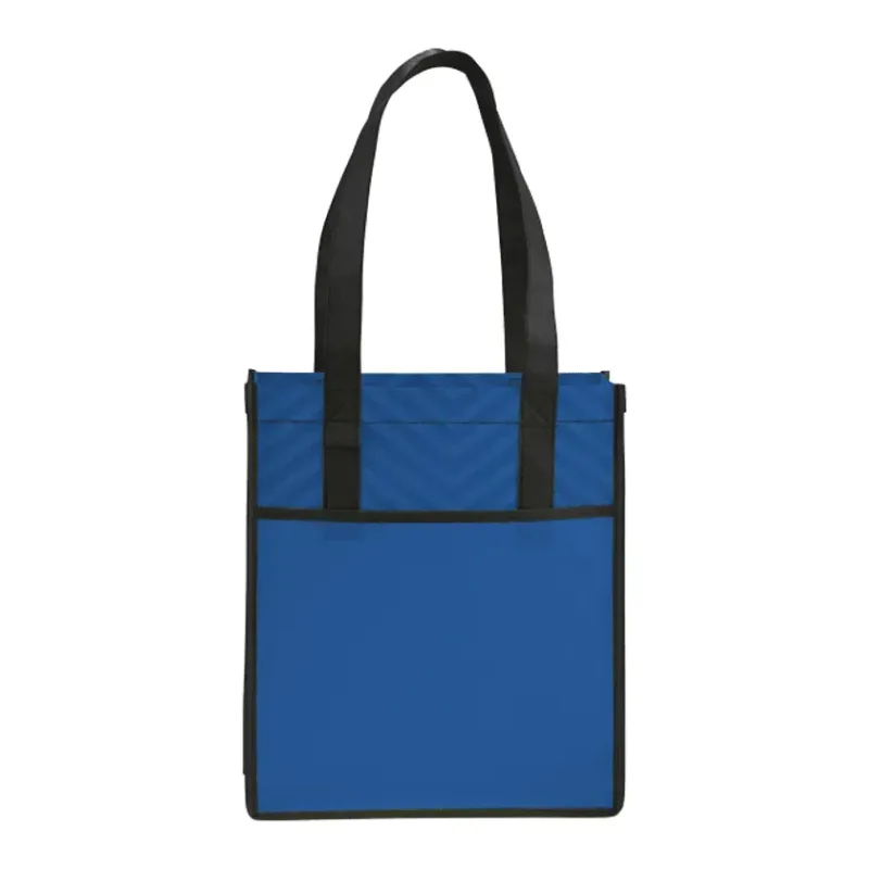 Printed Chevron Non-Woven Shopper Tote — view 2