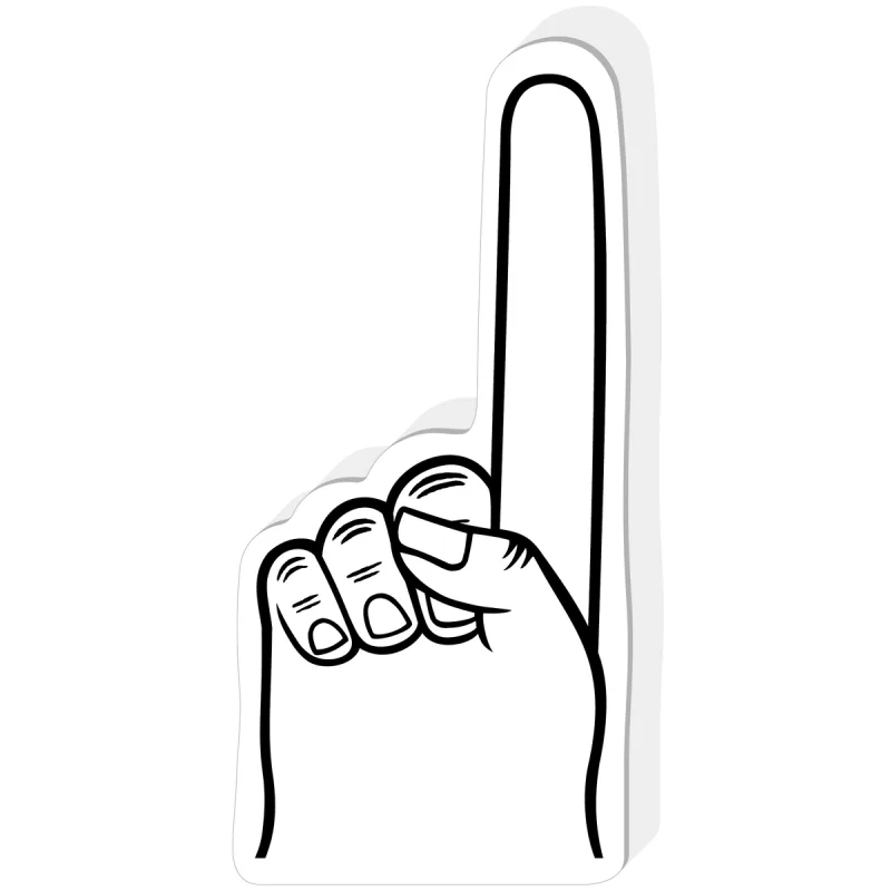Promotional #1 Foam Spirit Finger - 16" (One Color Imprint) — view 7