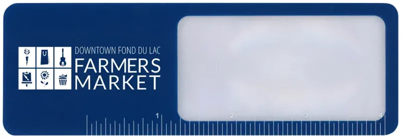 Promotional Bookmark Magnifier with 4" Ruler – 5X, Flexible & Unbreakable — view 1