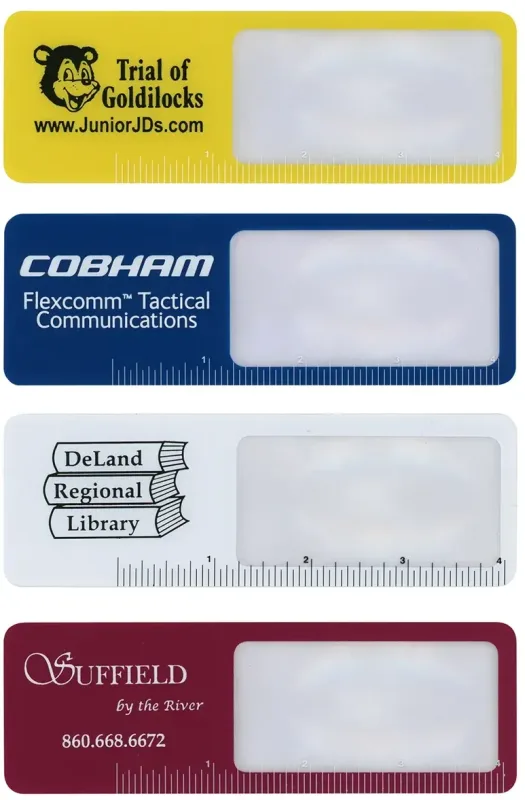 Promotional Bookmark Magnifier with 4" Ruler – 5X, Flexible & Unbreakable — view 6
