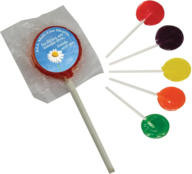 Promotional Round Lollipop with Full-Color Label