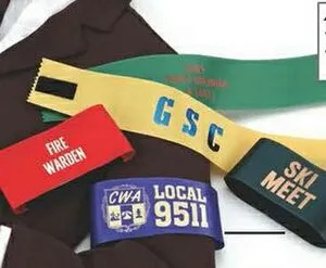 Promotional Satin Ribbon Armbands with Velcro - 3" X 18"