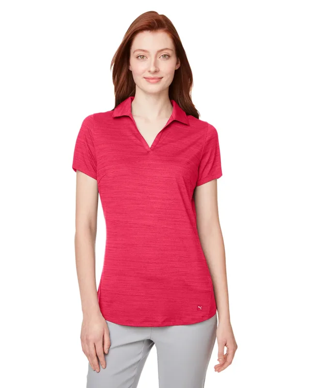 Puma Golf Ladies' Cloudspun Free V-Neck Polo — view 18
