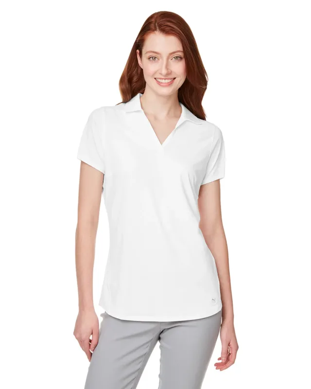 Puma Golf Ladies' Cloudspun Free V-Neck Polo — view 2