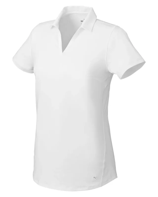 Puma Golf Ladies' Cloudspun Free V-Neck Polo — view 4