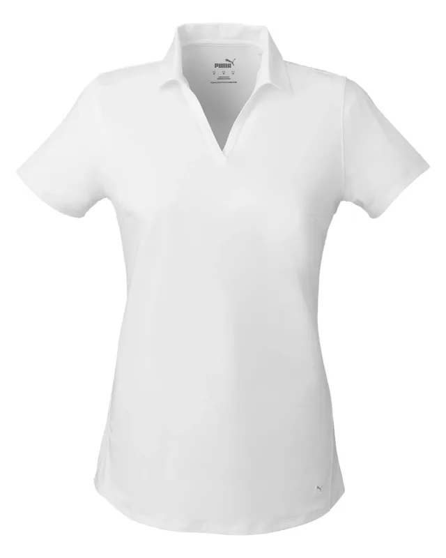 Puma Golf Ladies' Cloudspun Free V-Neck Polo — view 6