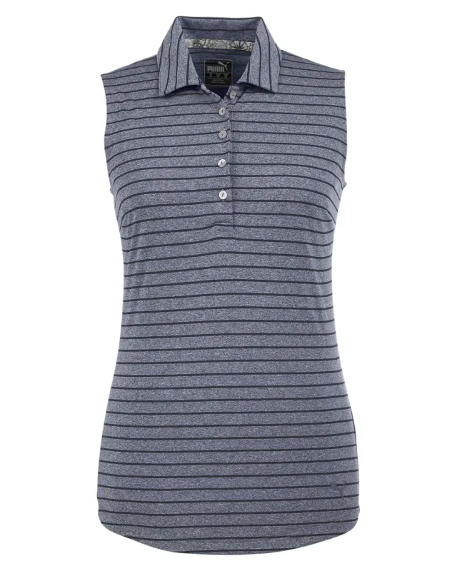 Puma Golf Ladies' Rotation Stripe Sleeveless Polo — view 11