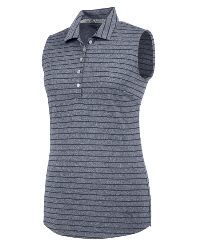 Puma Golf Ladies' Rotation Stripe Sleeveless Polo — view 14
