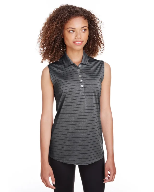 Puma Golf Ladies' Rotation Stripe Sleeveless Polo — view 4