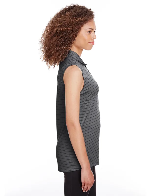 Puma Golf Ladies' Rotation Stripe Sleeveless Polo — view 8