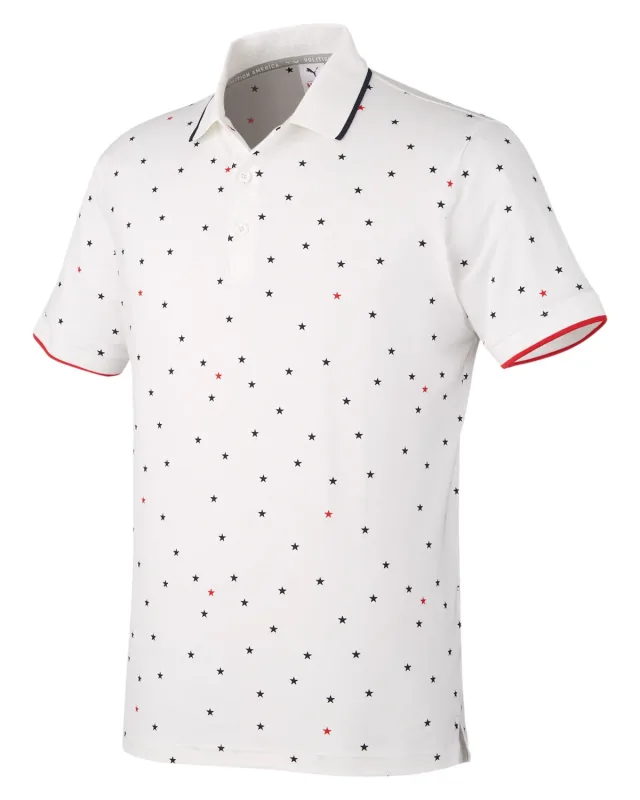 Puma Golf Men's Volition Skylight Patriotic Polo — view 4