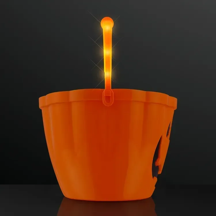 Pumpkin Light Handle Halloween Buckets — view 5