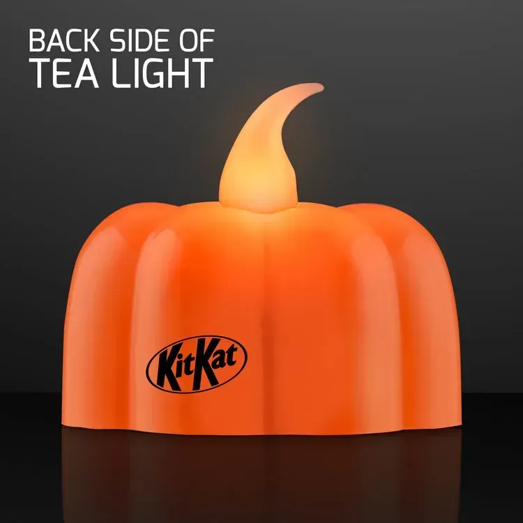 Pumpkin Lights LED Tea Light Candles 1.75" — view 4