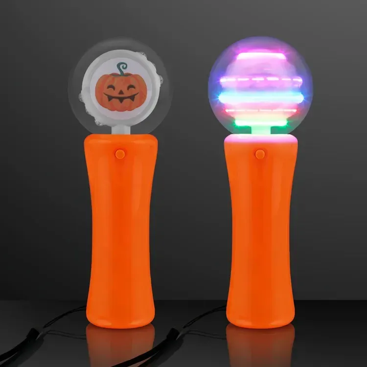 Pumpkin Treats Spin Wand, Halloween Safety Lights — view 2