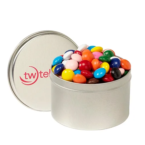 Quarter Quart Round Metal Tin Storage Box — view 6