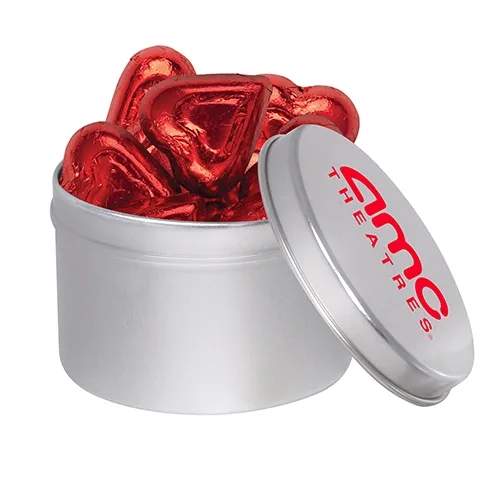 Quarter Quart Round Metal Tin Storage Box — view 8