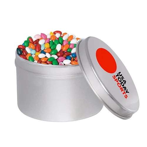 Quarter Quart Round Metal Tin Storage Box — view 9