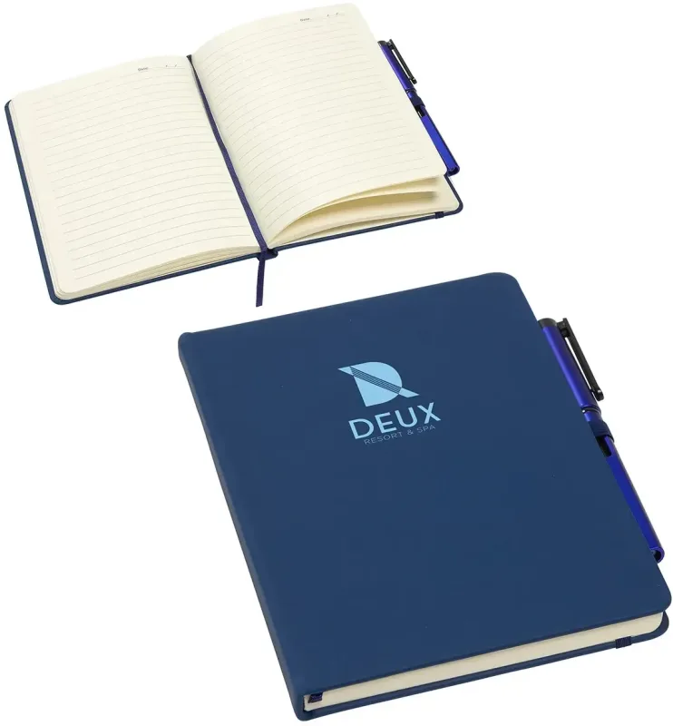 Custom Soft Touch Journal with Matching Color Gel Pen — view 6