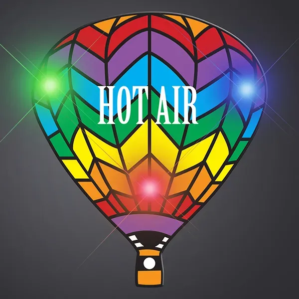 Rainbow Hot Air Balloon Flashing Pin