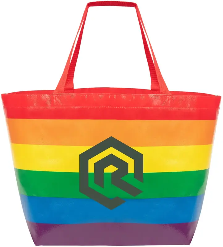 Rainbow Laminated Non-Woven Tote Bag