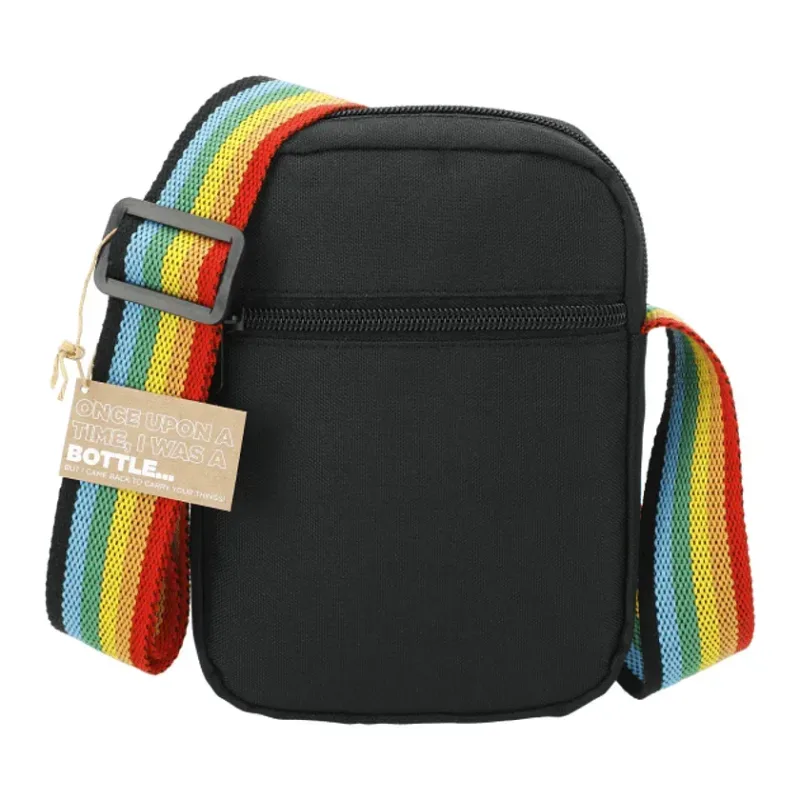 Custom Rainbow RPET Crossbody Tote Bag — view 3
