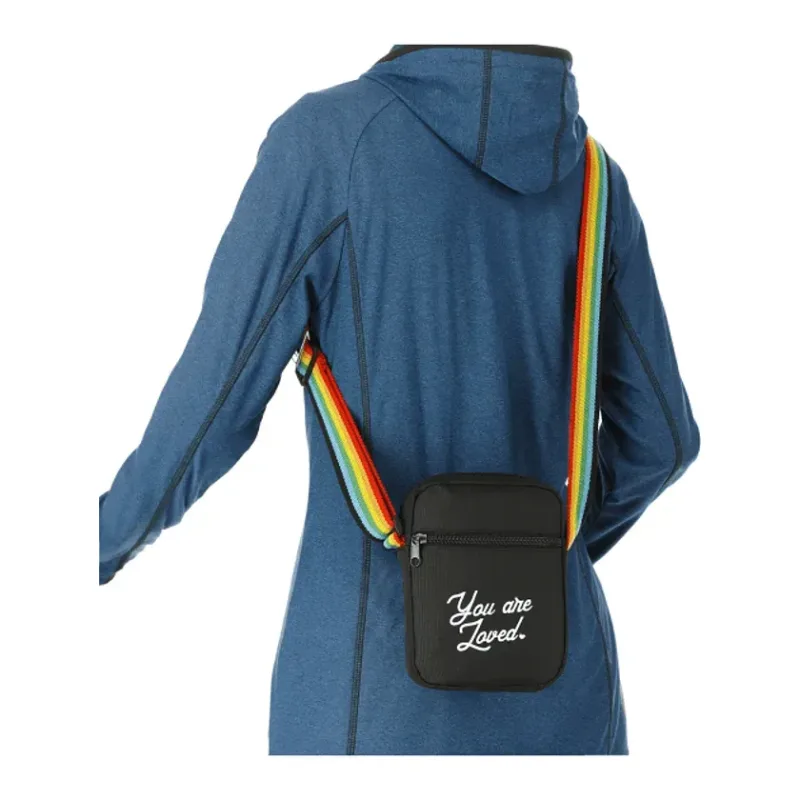 Custom Rainbow RPET Crossbody Tote Bag — view 5