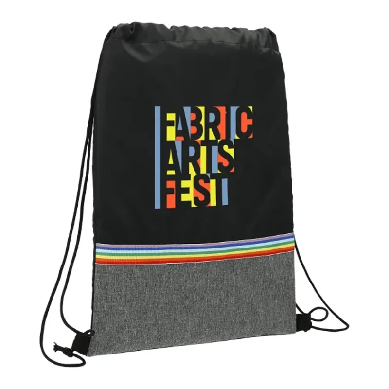 Rainbow RPET Drawstring Bag — view 4