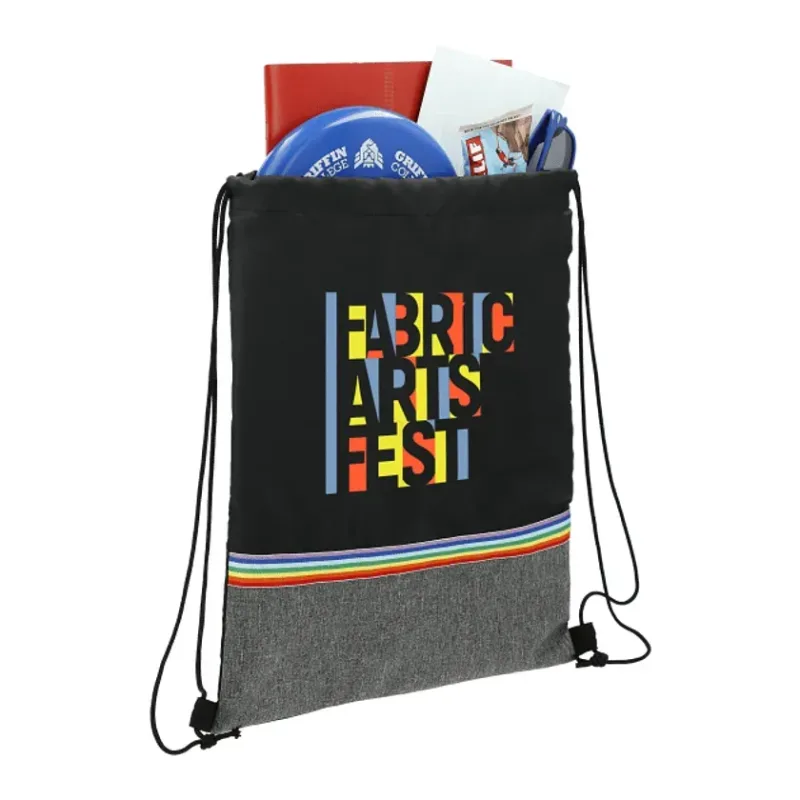 Rainbow RPET Drawstring Bag — view 5