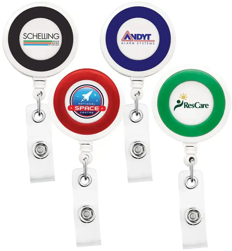 Raised Color Ring Retractable Badge Reel