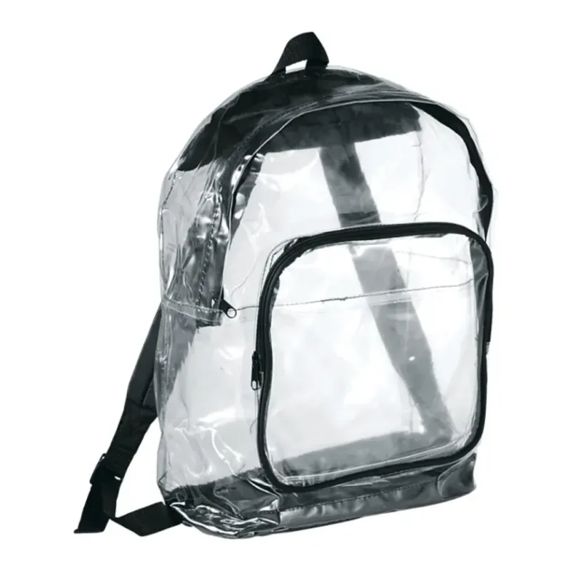 Custom Clear Rally Backpack with Zippered Compartments — view 3
