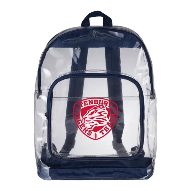 Custom Clear Rally Backpack with Zippered Compartments — view 7