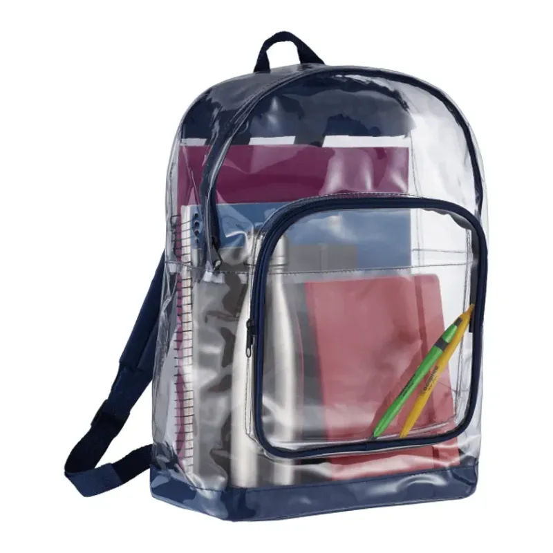 Custom Clear Rally Backpack with Zippered Compartments — view 9