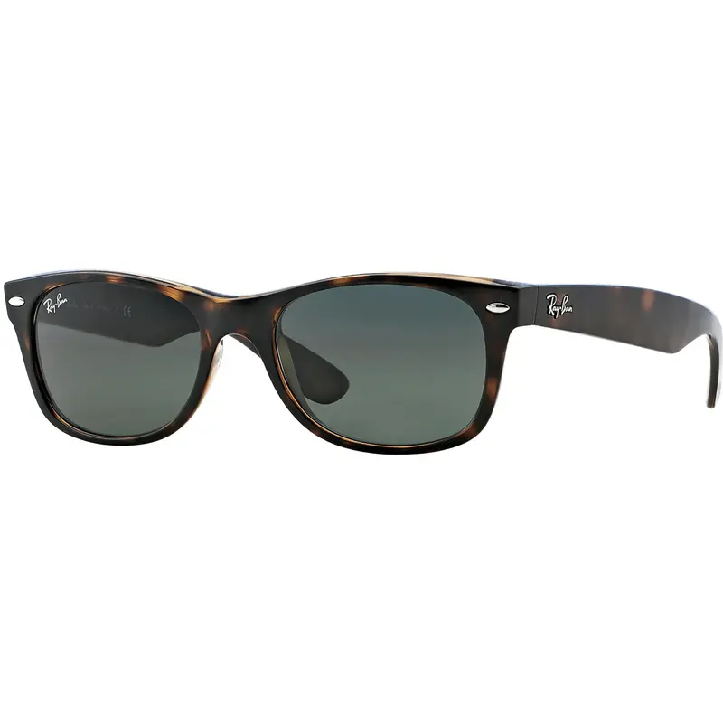 Ray-Ban New Wayfarer Sunglasses: Tortoise/Green 55/18/145