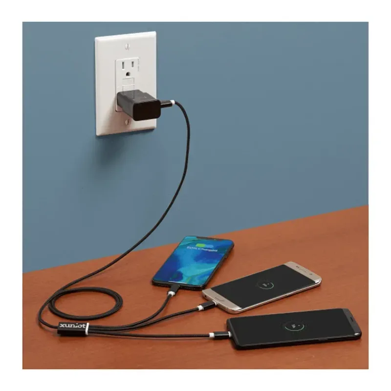 Custom Branded 3-in-1 Long Charging Cable - 47" — view 4