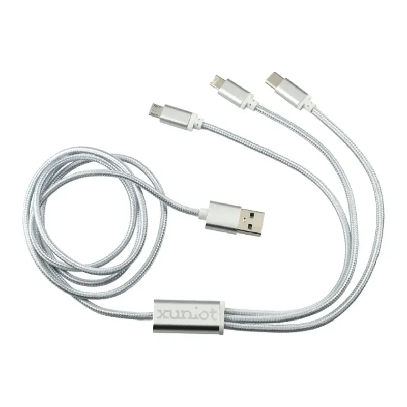 Custom Branded 3-in-1 Long Charging Cable - 47" — view 5