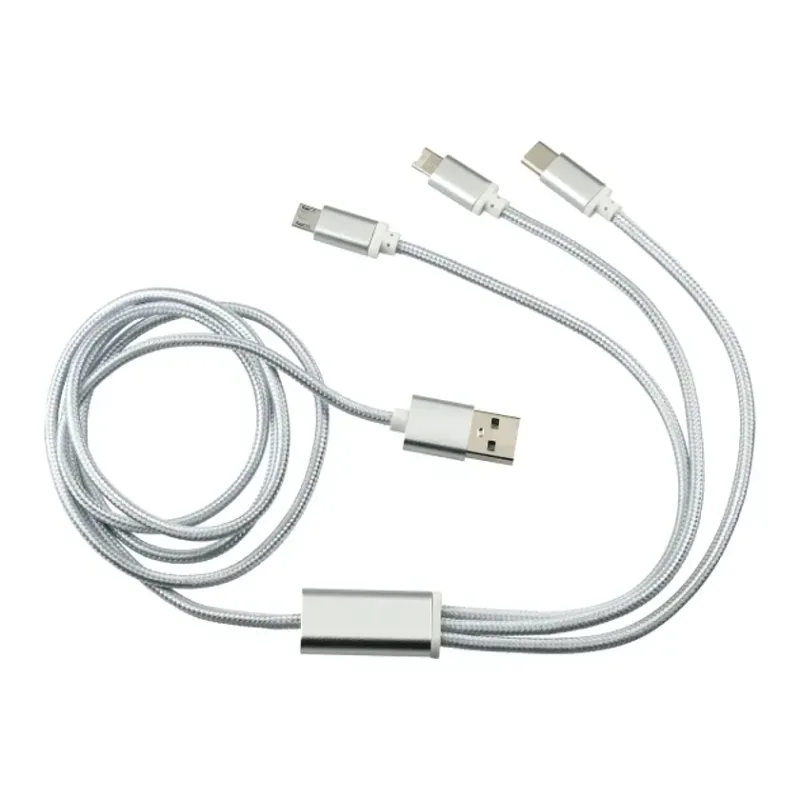 Custom Branded 3-in-1 Long Charging Cable - 47" — view 6